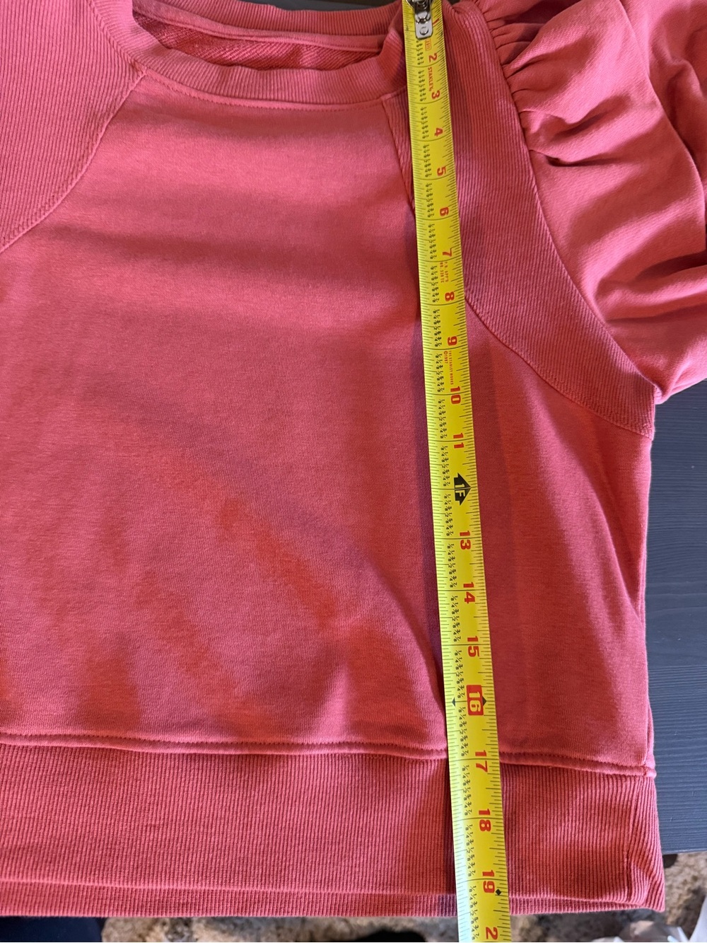 Maeve Puff-Sleeve Short Sleeve Sweatshirt - Picture 6 of 7